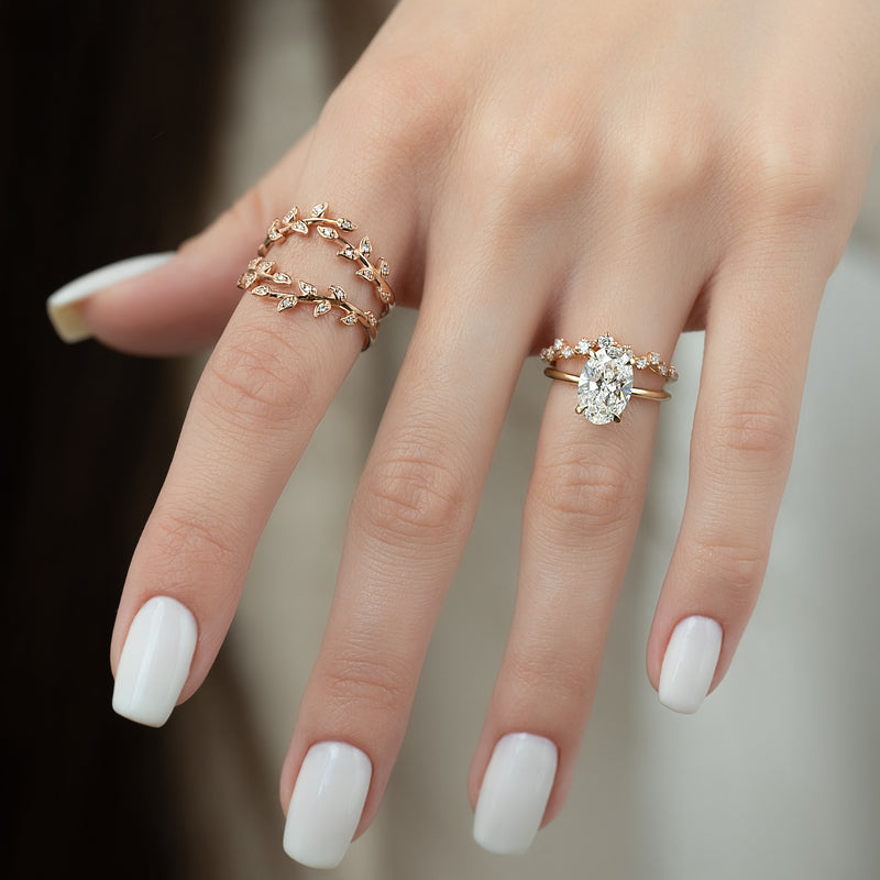 The Ashley Set With A 2 Carat Oval Lab Diamond