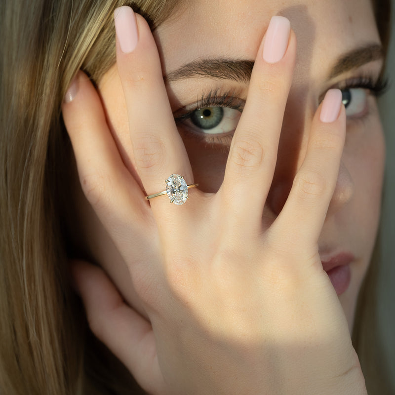 The Ashley Set With A 2 Carat Oval Lab Diamond