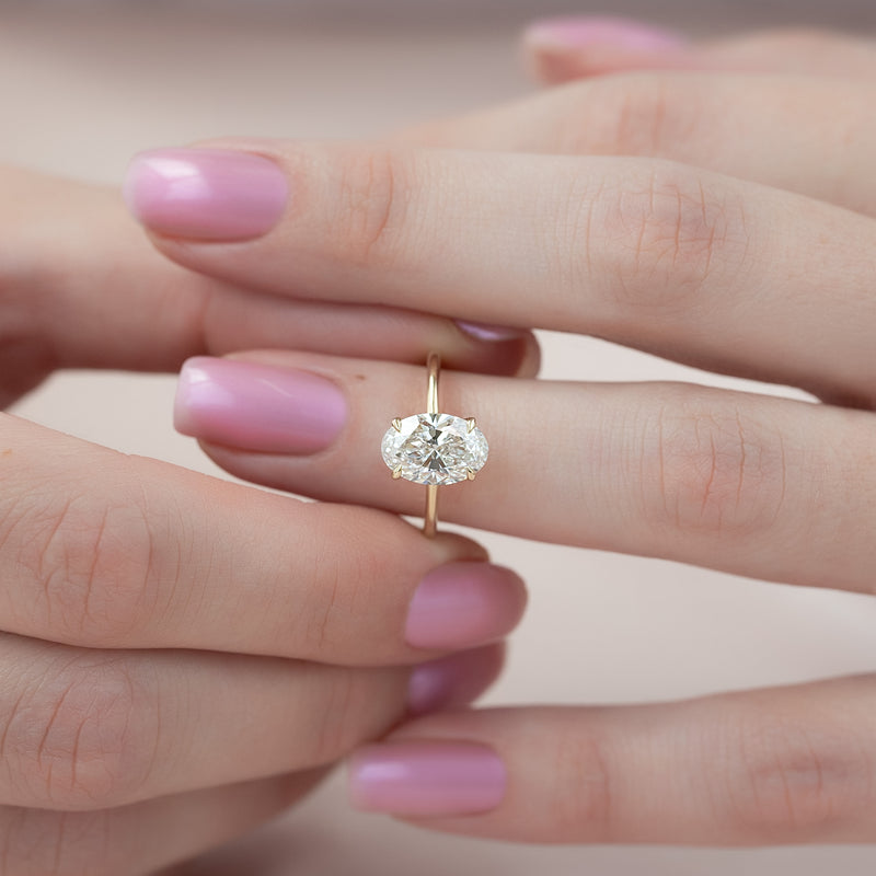 The Ashley Set With A 2 Carat Oval Lab Diamond