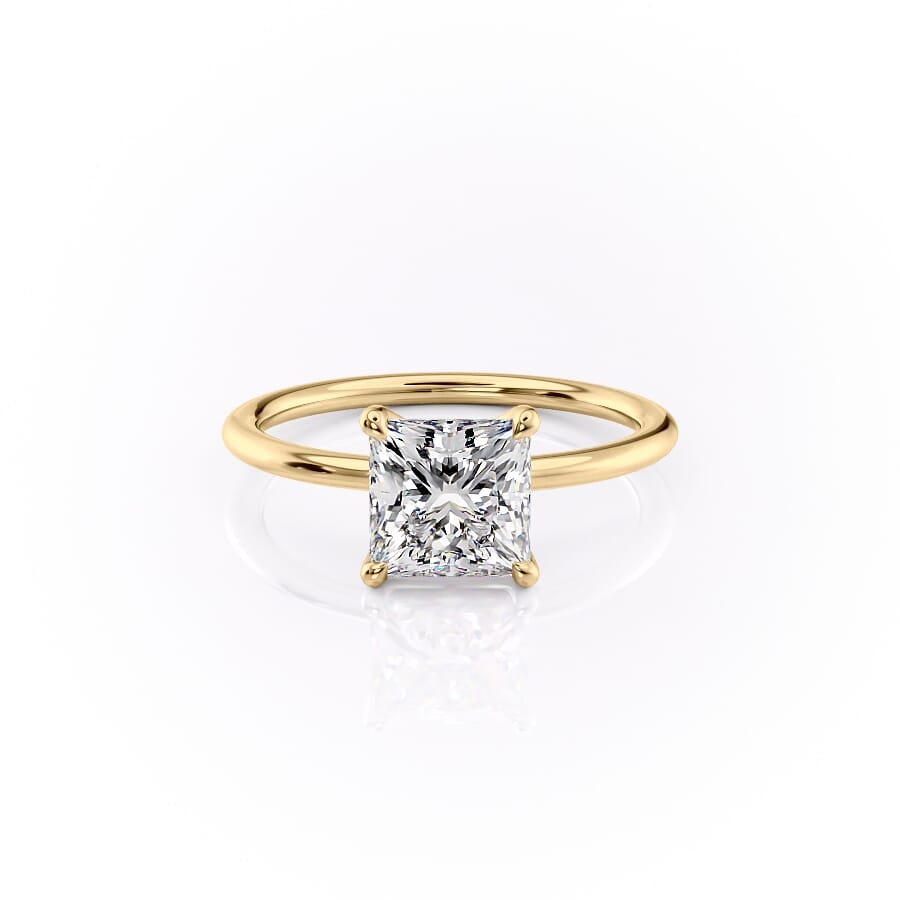 The Ashley Set With A 2 Carat Princess Lab Diamond