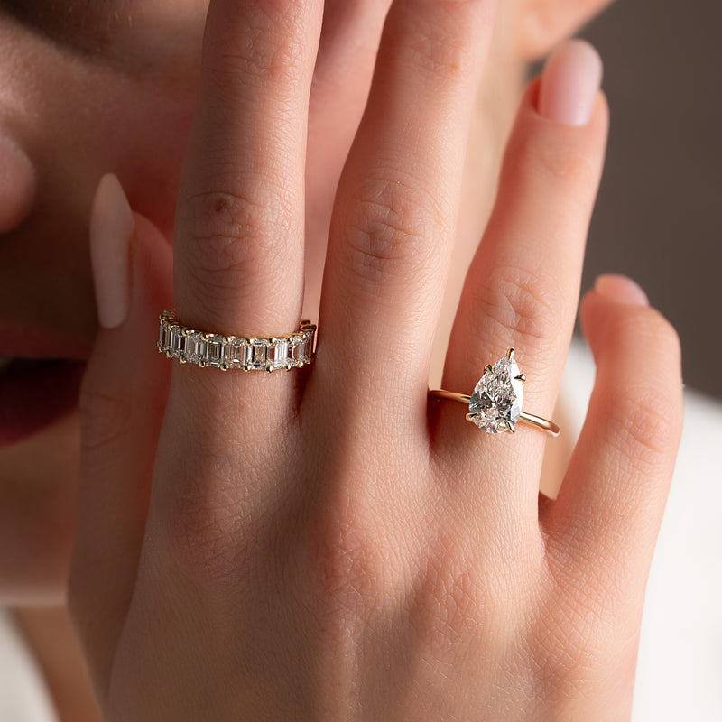 The Ashley Set With A 2 Carat Pear Lab Diamond