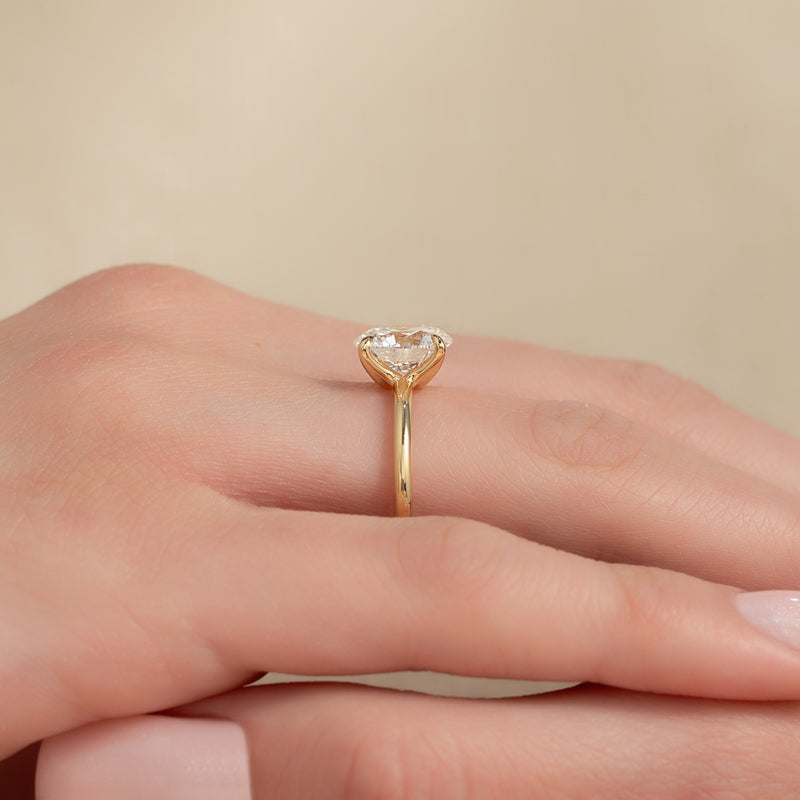 The Ashley Set With A 2 Carat Round Lab Diamond