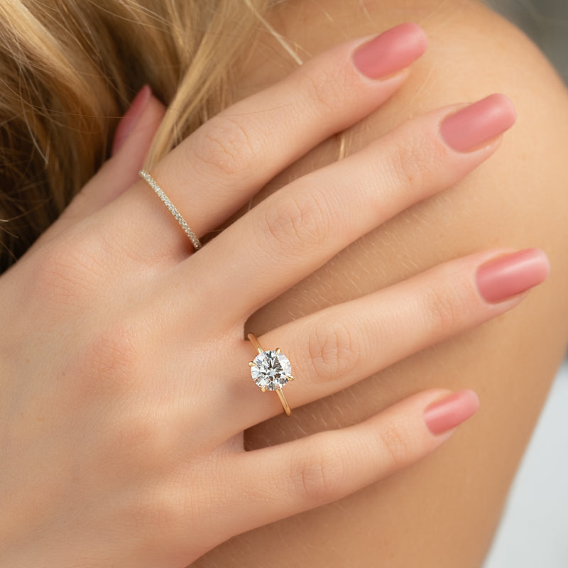 The Ashley Set With A 2 Carat Round Lab Diamond