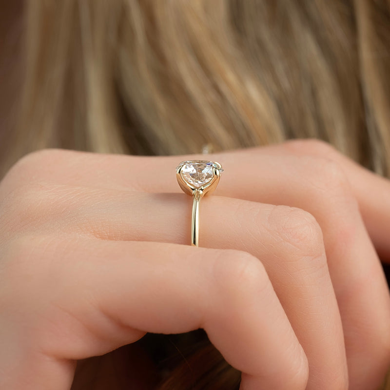 The Ashley Set With A 2 Carat Round Lab Diamond
