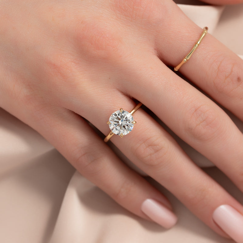 The Ashley Set With A 2 Carat Round Lab Diamond