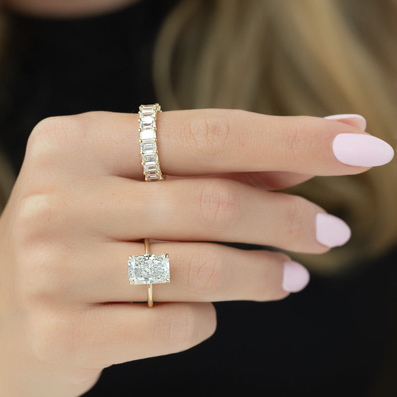 The Ashley Set With A 2 Carat Radiant Lab Diamond