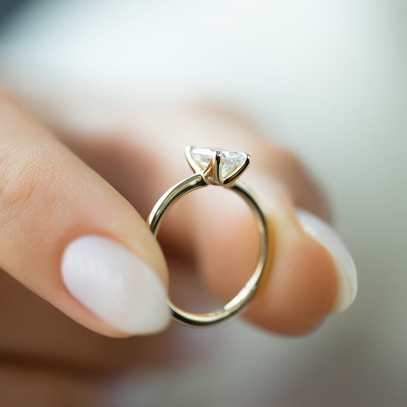 The Ashley Set With A 2 Carat Radiant Lab Diamond