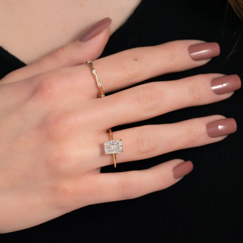 The Ashley Set With A 2 Carat Radiant Lab Diamond
