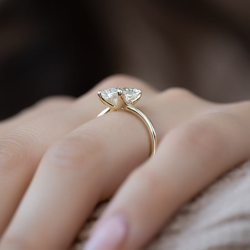 The Ashley Set With A 2 Carat Radiant Lab Diamond