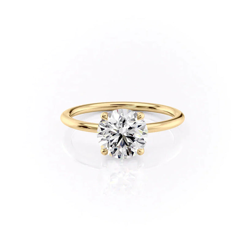 The Ashley Set With A 2 Carat Round Lab Diamond