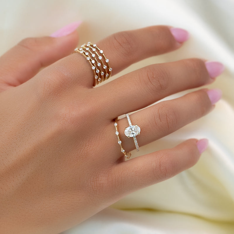 The Pave Ashley Set With A 2 Carat Oval Lab Diamond
