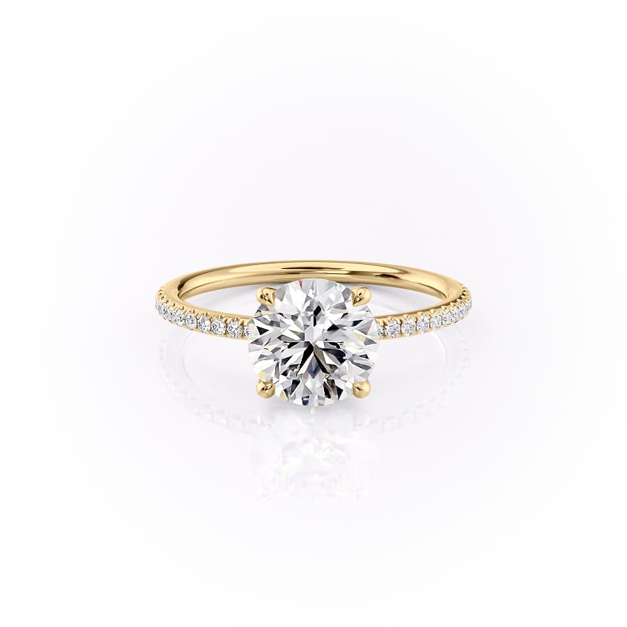 The Pave Ashley Set With A 2 Carat Round Lab Diamond