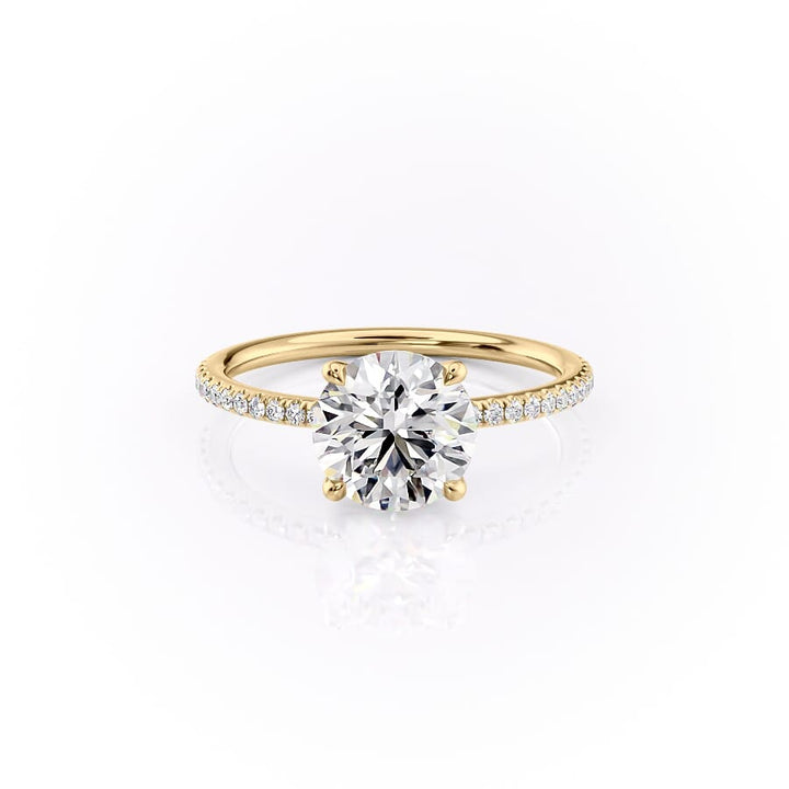 The Pave Ashley Set With A 2 Carat Round Lab Diamond