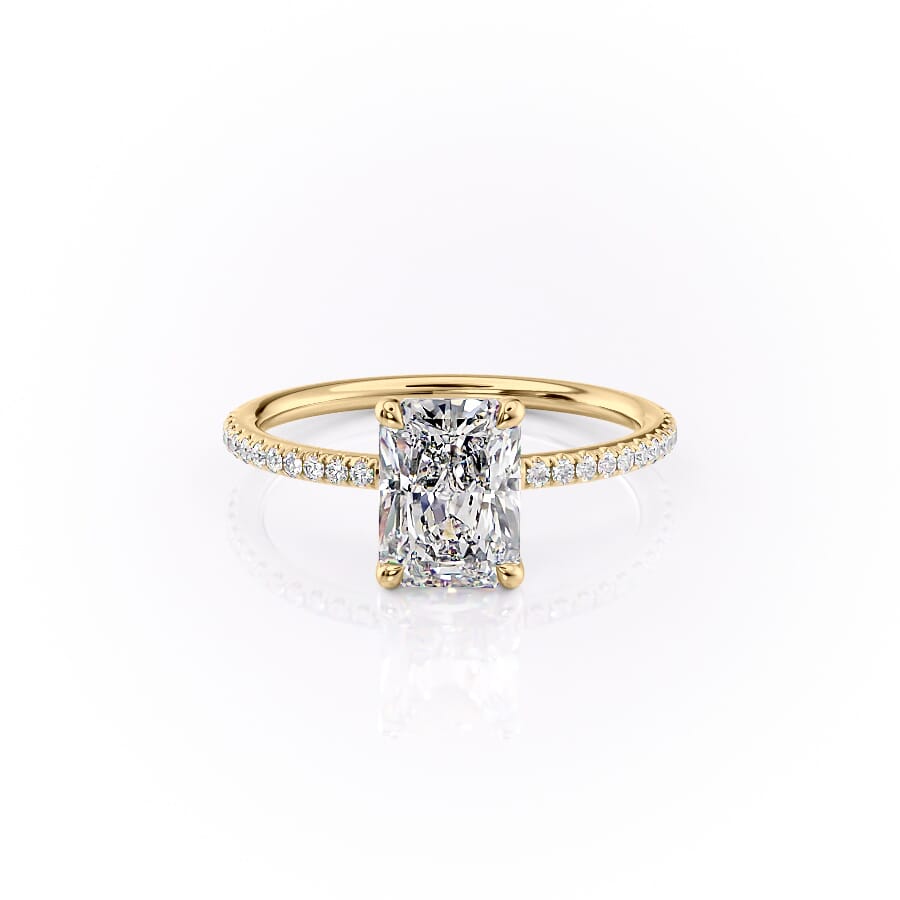 The Pave Ashley Set With A 2 Carat Radiant Lab Diamond