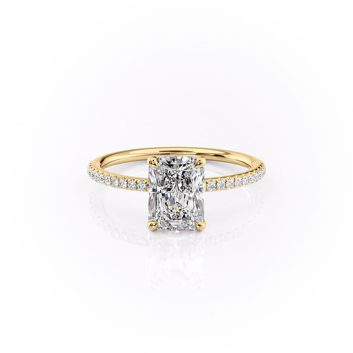 The Pave Ashley Set With A 2 Carat Radiant Lab Diamond
