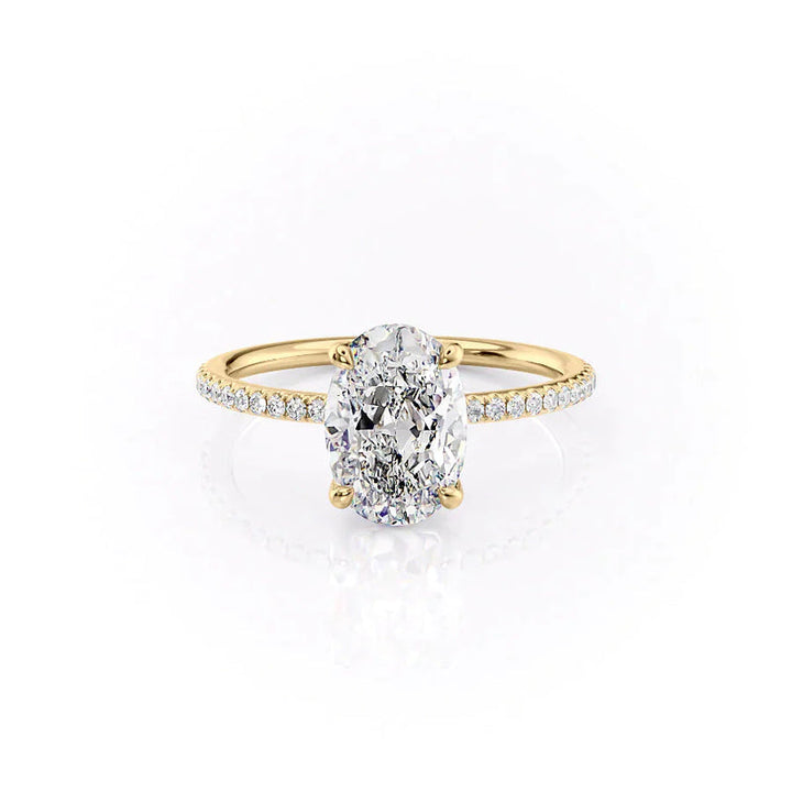 The Pave Ashley Set With A 2 Carat Oval Lab Diamond