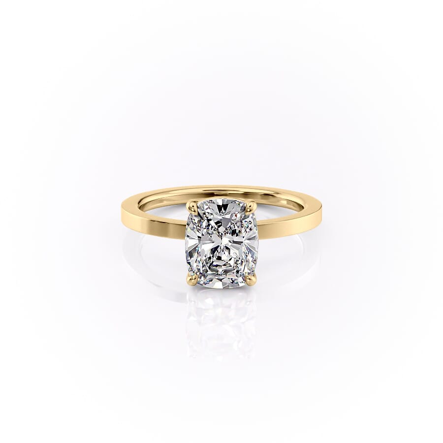 The Eleanor Set With A 2 Carat Elongated Cushion Lab Diamond