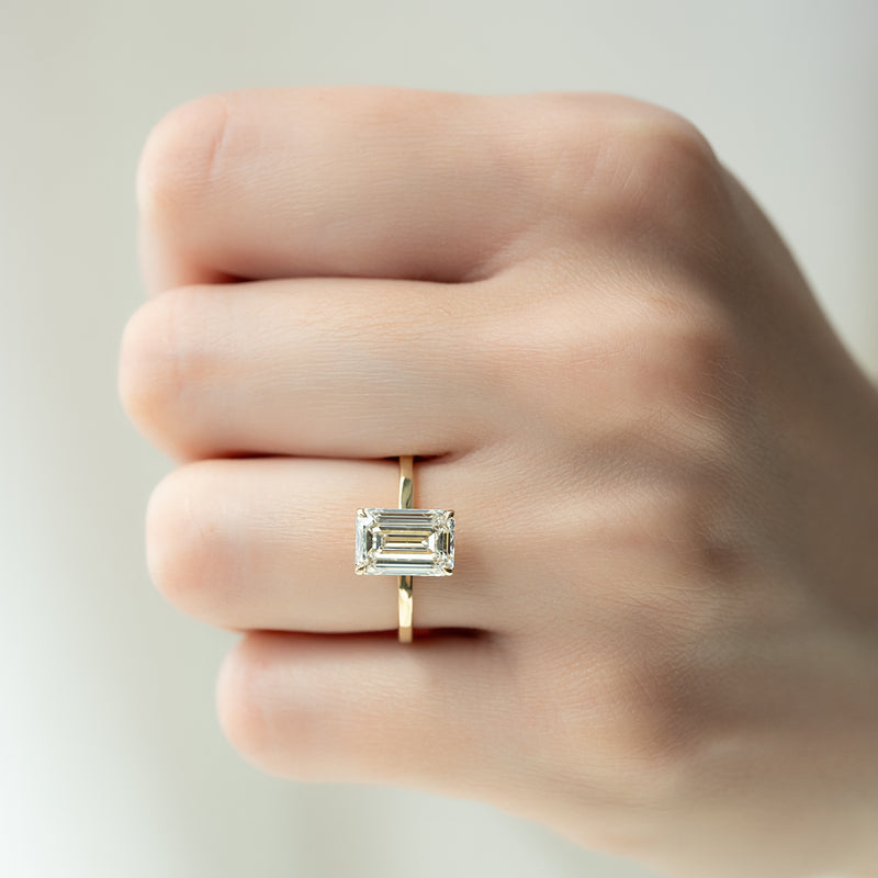 The Eleanor Set With A 2 Carat Emerald Lab Diamond