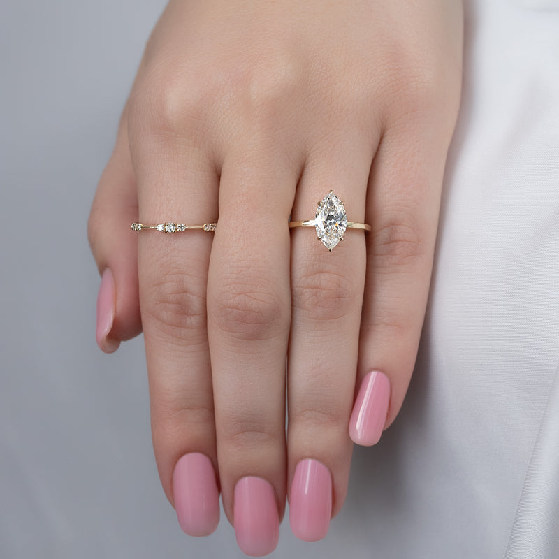 The Eleanor Set With A 2 Carat Marquise Lab Diamond
