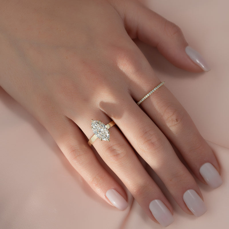 The Eleanor Set With A 2 Carat Marquise Lab Diamond