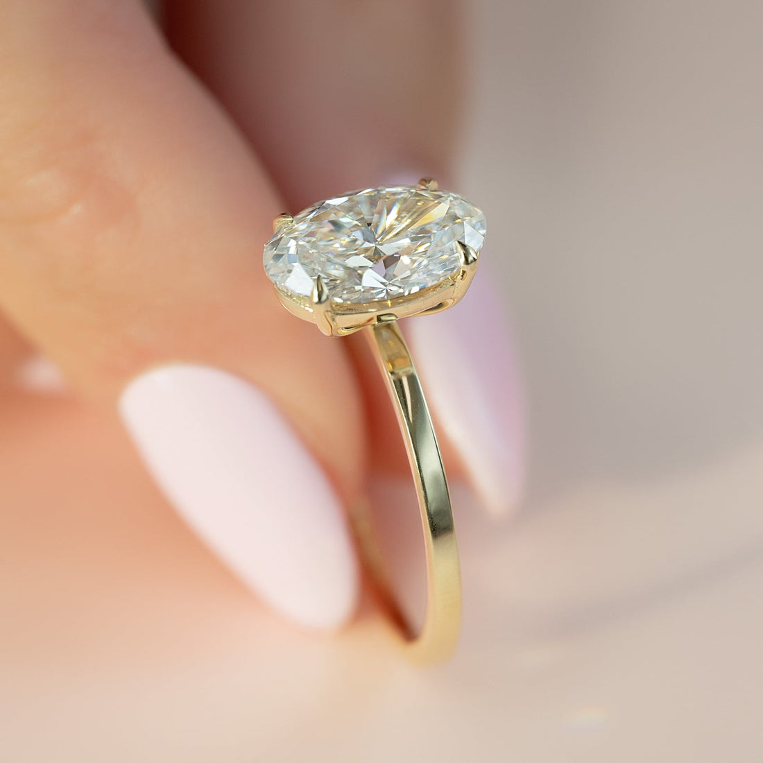 The Eleanor Set With A 2 Carat Oval Lab Diamond