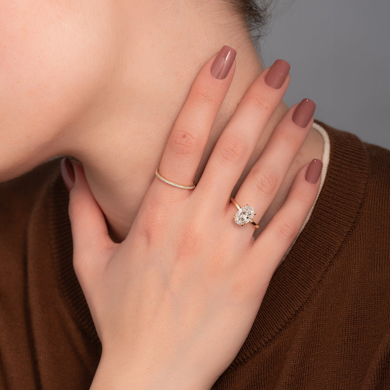 The Eleanor Set With A 2 Carat Oval Lab Diamond