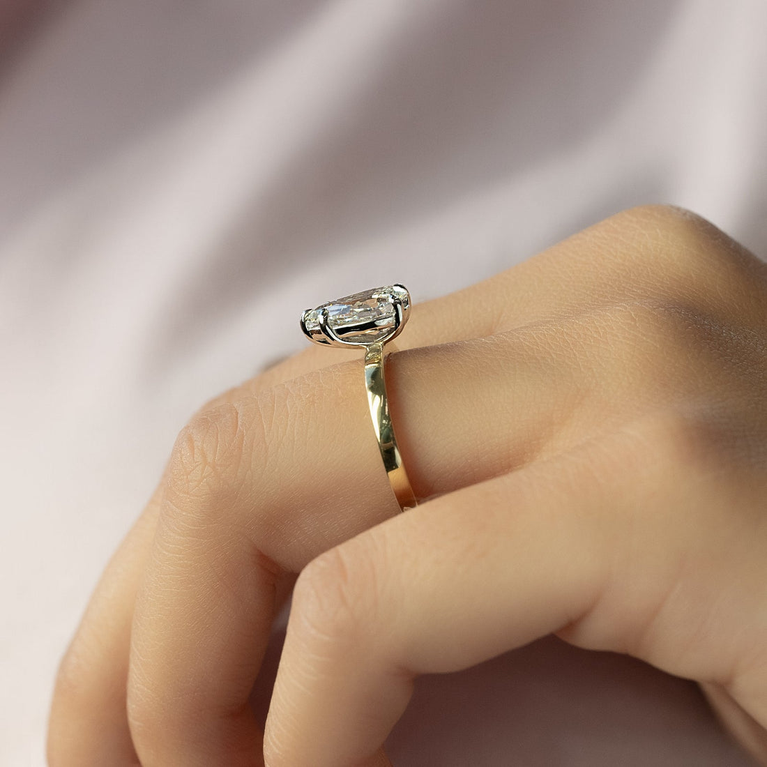 The Eleanor Set With A 2 Carat Pear Lab Diamond
