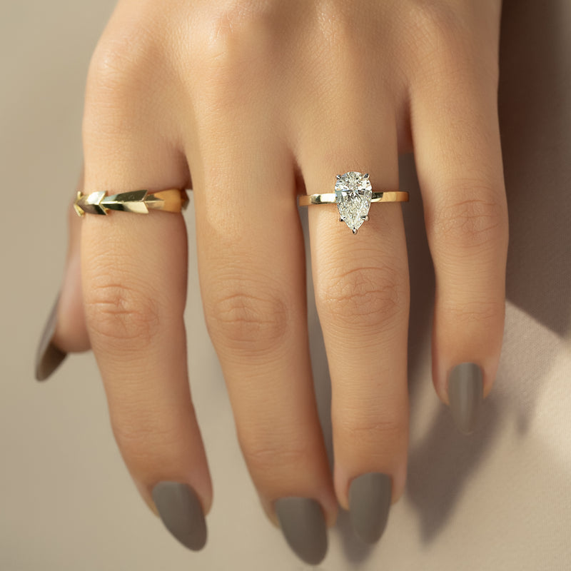 The Eleanor Set With A 2 Carat Pear Lab Diamond