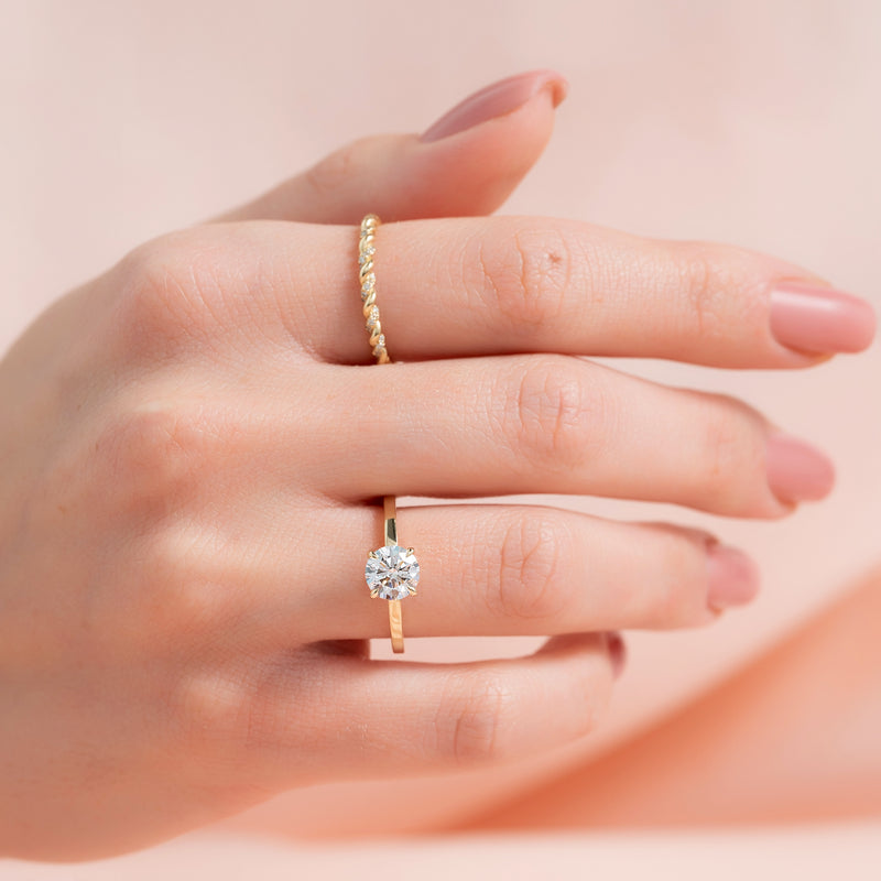 The Eleanor Set With A 2 Carat Round Lab Diamond