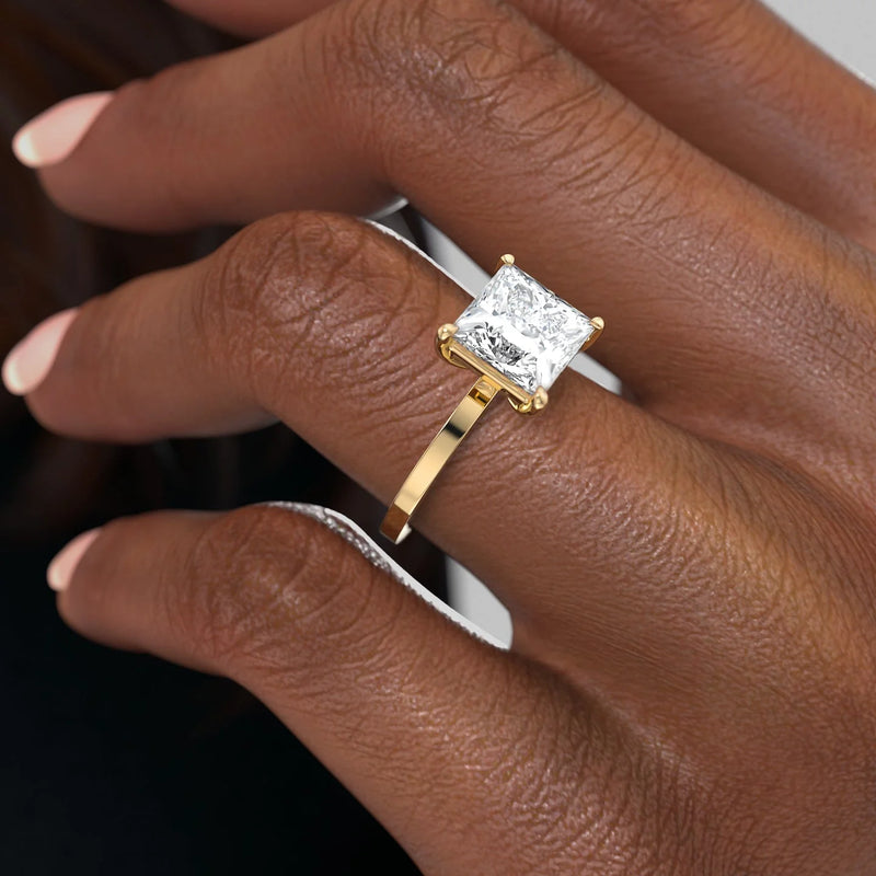 The Eleanor Set With A 2 Carat Princess Lab Diamond