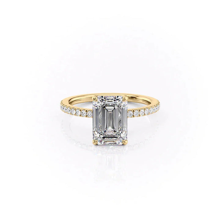 The Pave Eleanor Set With A 2 Carat Emerald Lab Diamond