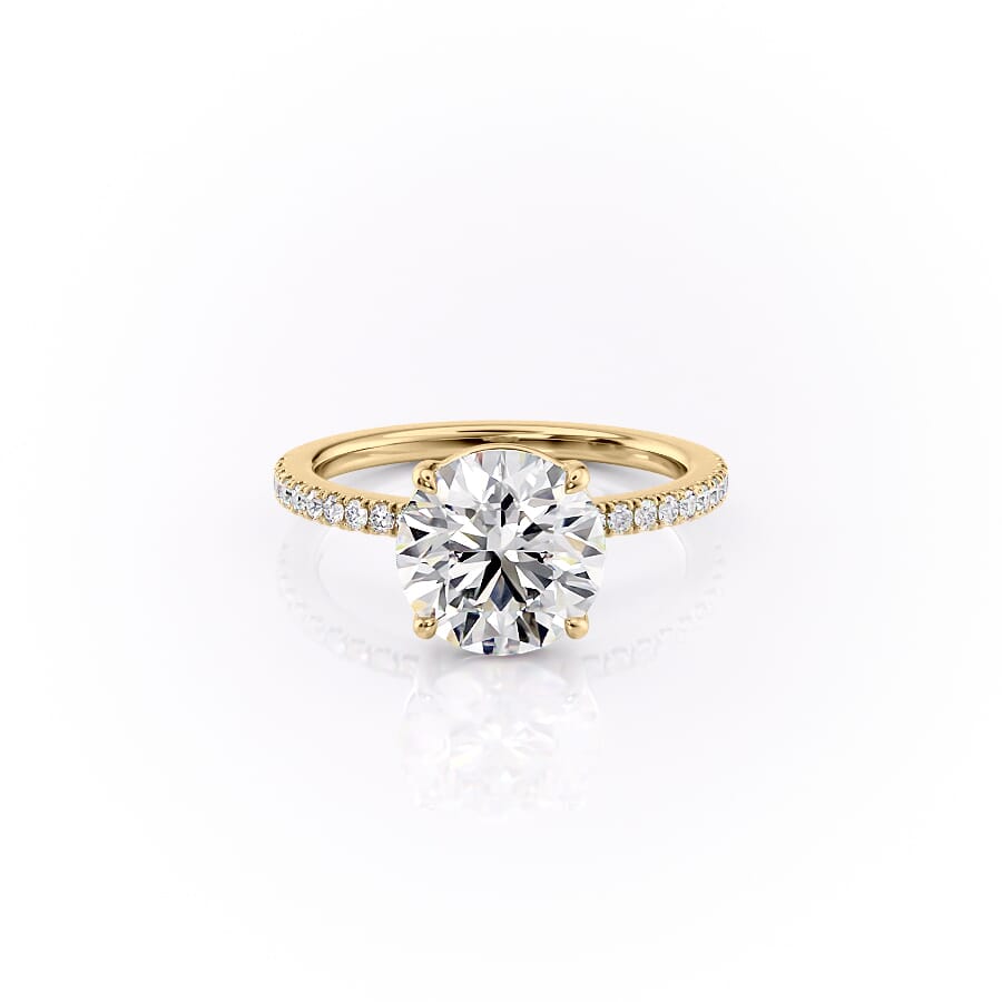 The Pave Eleanor Set With A 2 Carat Round Lab Diamond