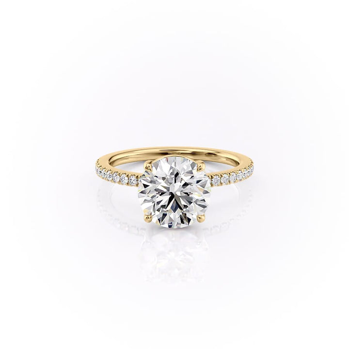 The Pave Eleanor Set With A 2 Carat Round Lab Diamond