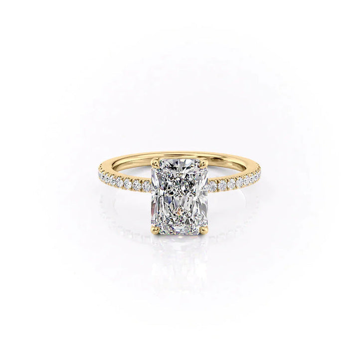 The Pave Eleanor Set With A 2 Carat Radiant Lab Diamond