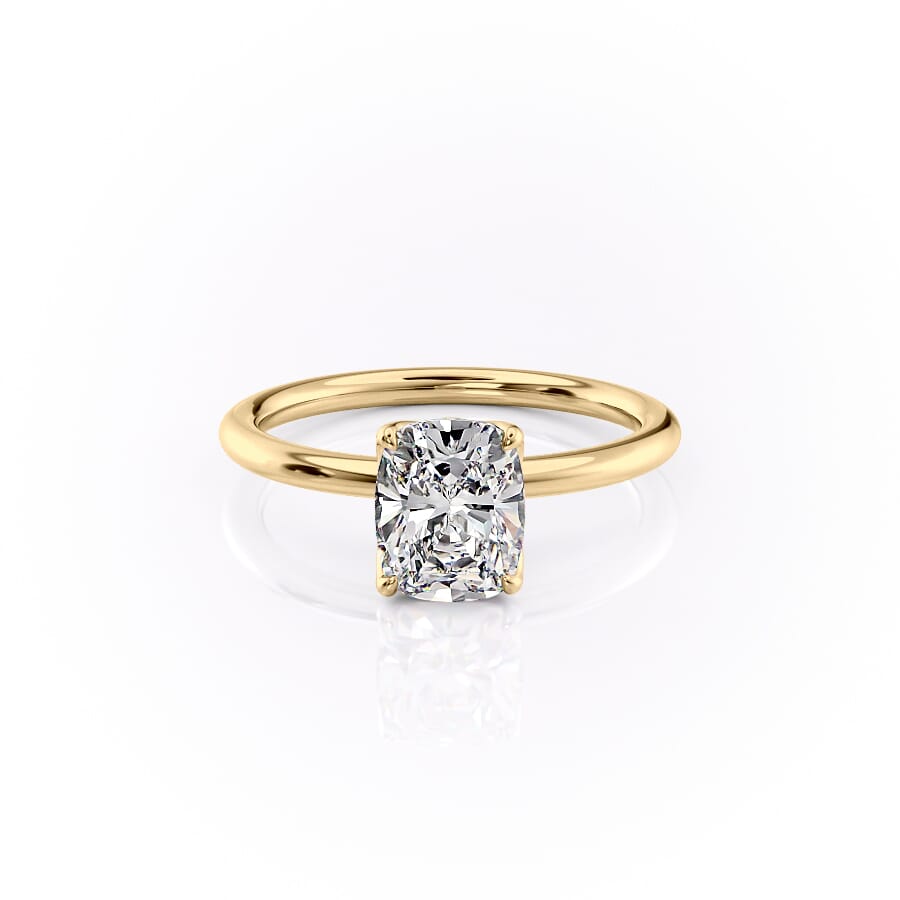 The Alison Set With A 2 Carat Elongated Cushion Lab Diamond