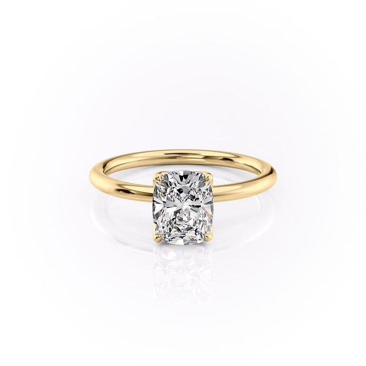 The Alison Set With A 2 Carat Elongated Cushion Lab Diamond