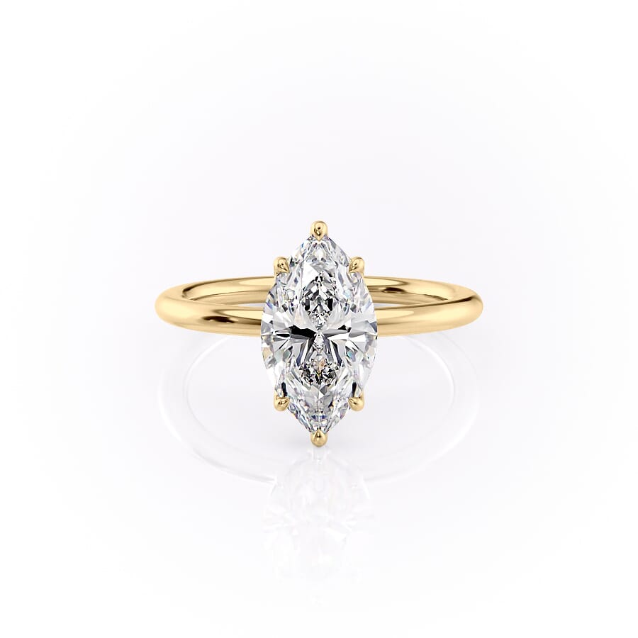 The Alison Set With A 2 Carat Marquise Lab Diamond