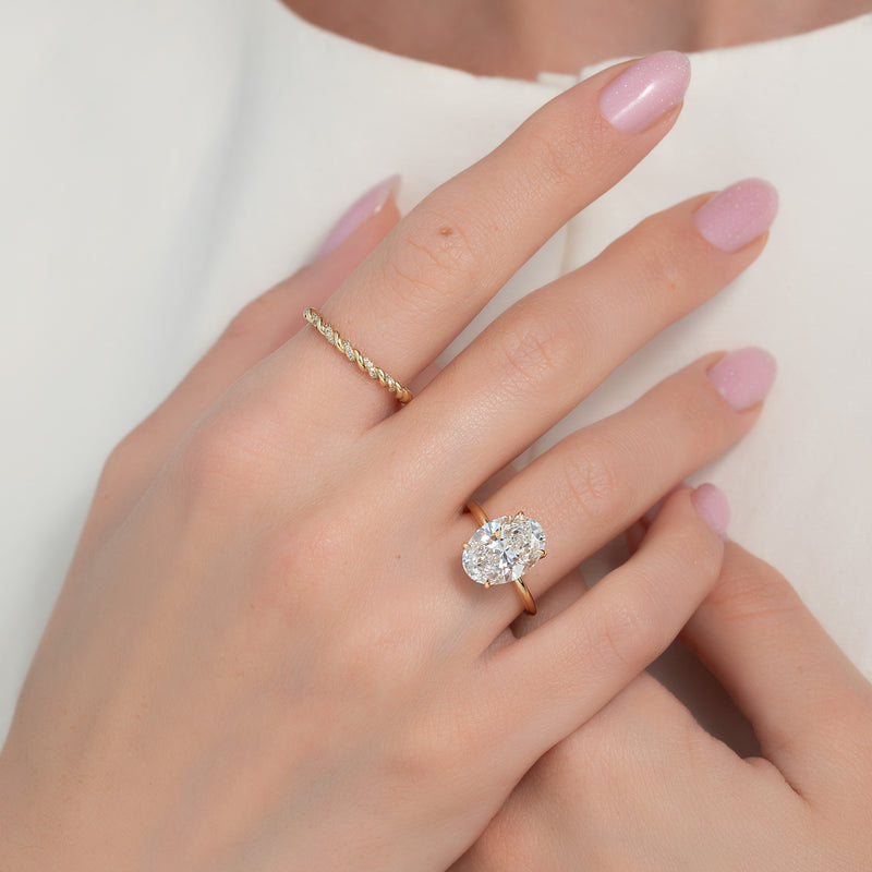 The Alison Set With A 2 Carat Oval Lab Diamond