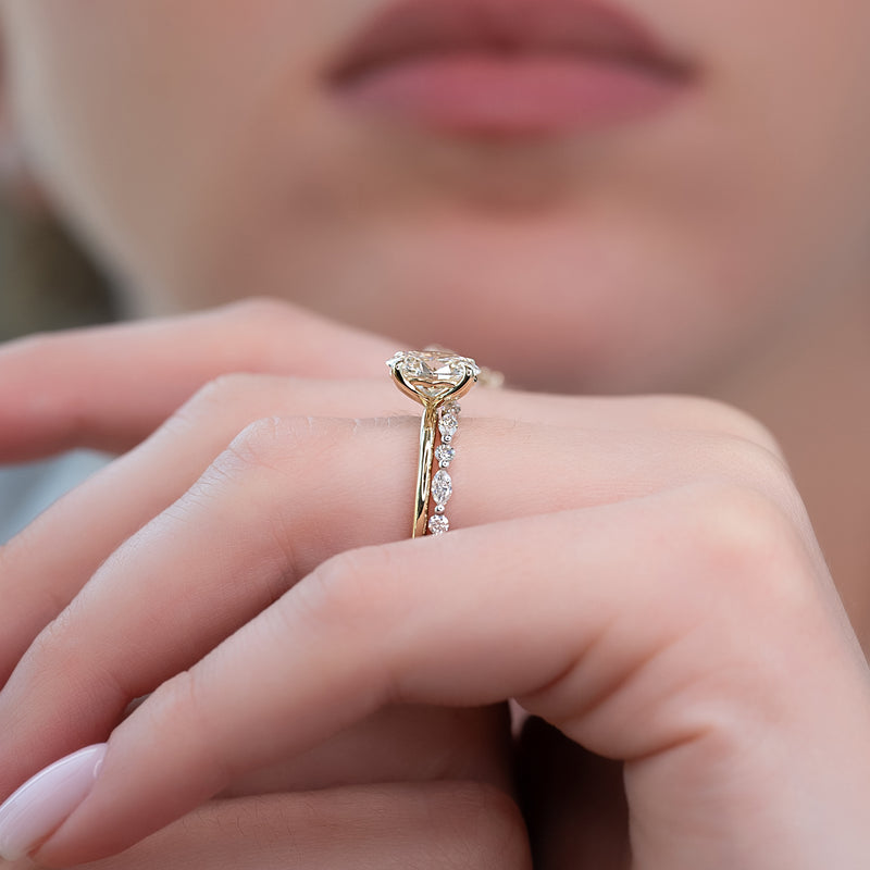 The Alison Set With A 2 Carat Oval Lab Diamond