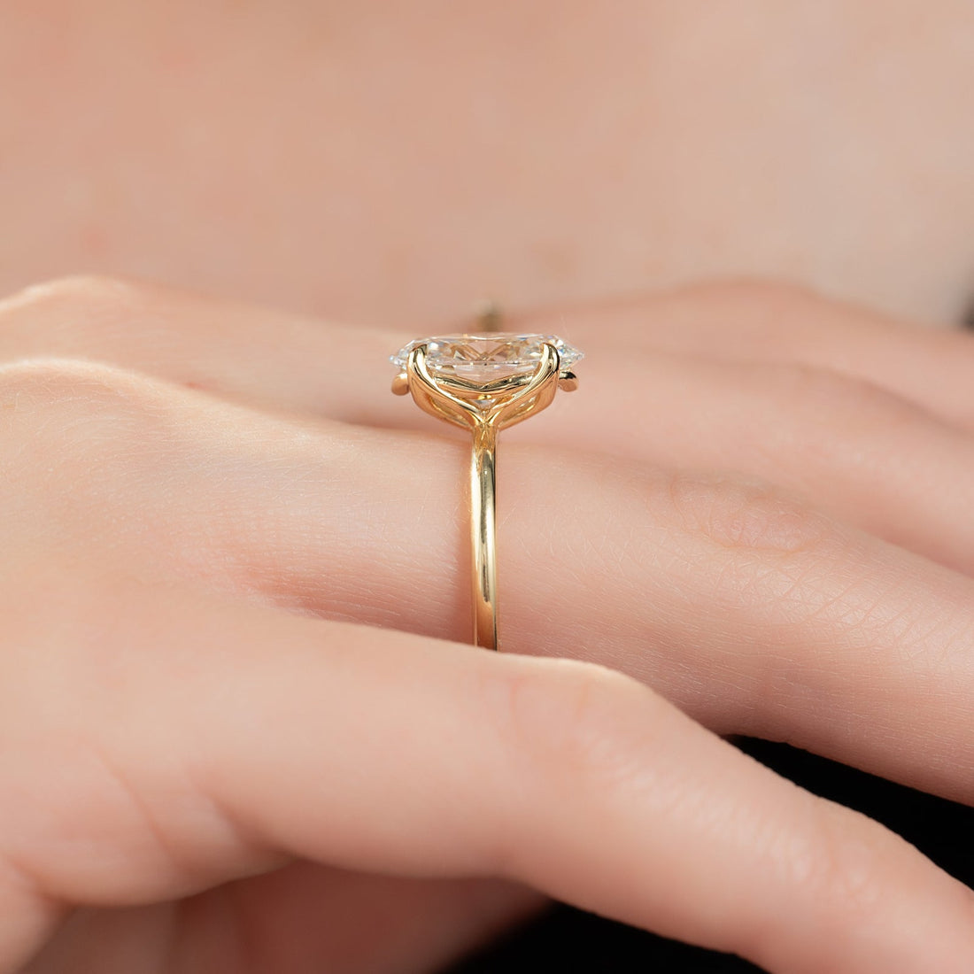 The Alison Set With A 2 Carat Oval Lab Diamond