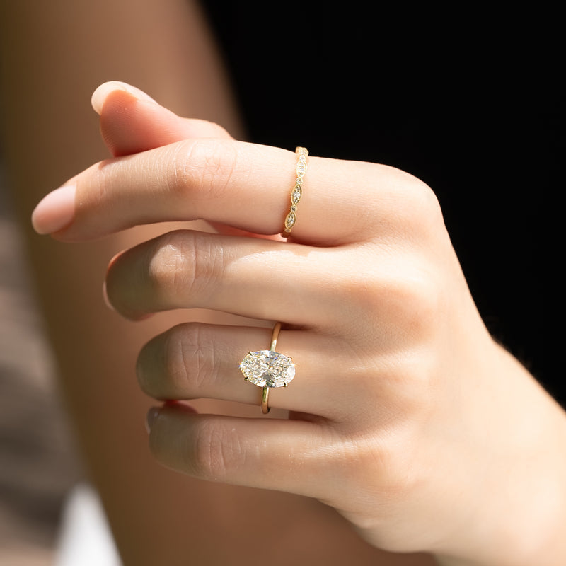 The Alison Set With A 2 Carat Oval Lab Diamond