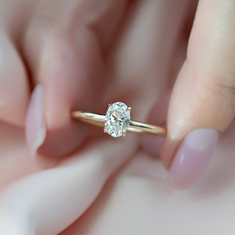 The Alison Set With A 2 Carat Oval Lab Diamond