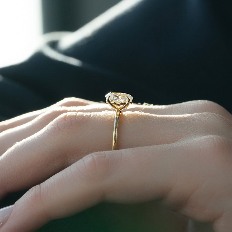 The Alison Set With A 2 Carat Oval Lab Diamond