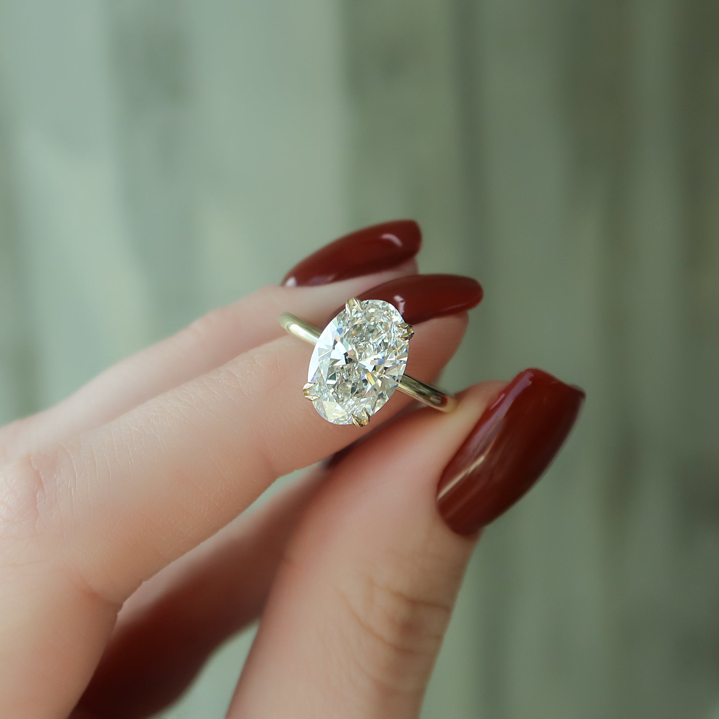 The Alison Set With A 2 Carat Oval Lab Diamond