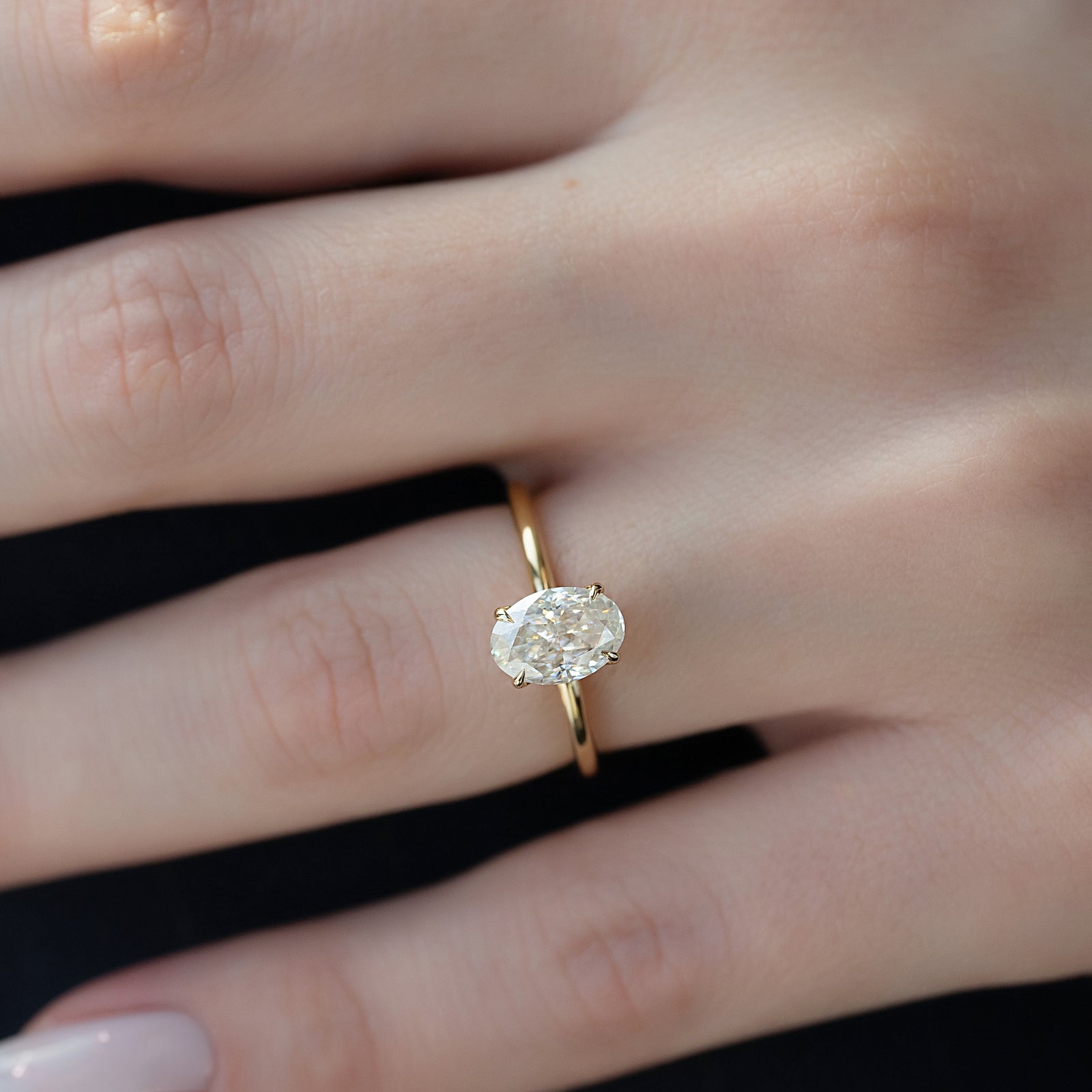 The Alison Set With A 2 Carat Oval Lab Diamond