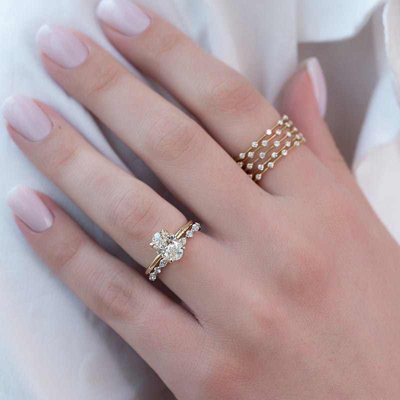 The Alison Set With A 2 Carat Oval Lab Diamond