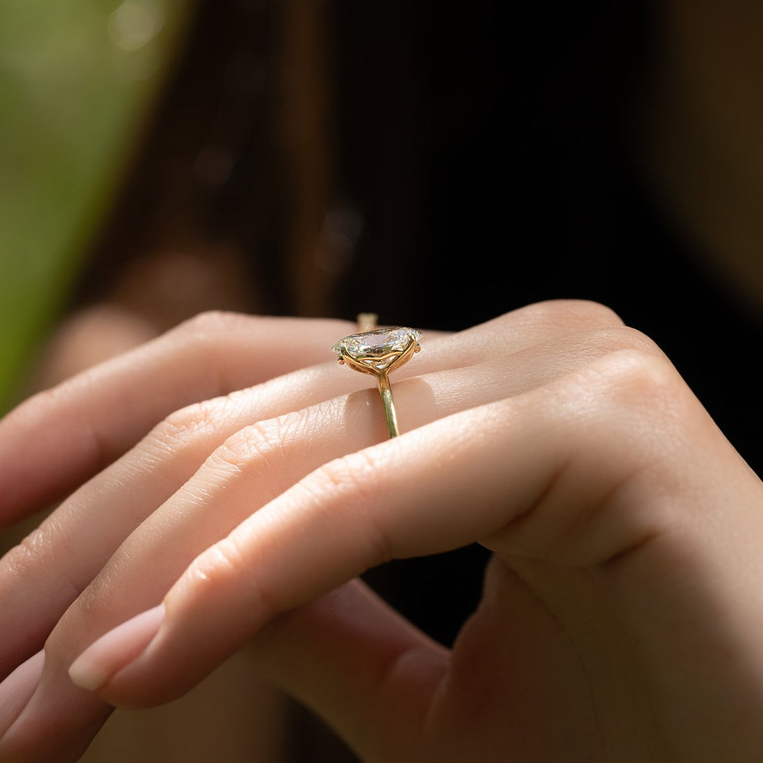 The Alison Set With A 2 Carat Oval Lab Diamond