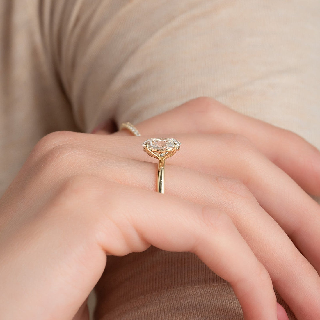 The Alison Set With A 2 Carat Oval Lab Diamond