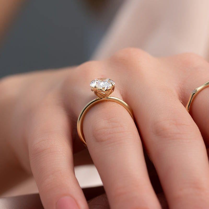 The Alison Set With A 2 Carat Oval Lab Diamond