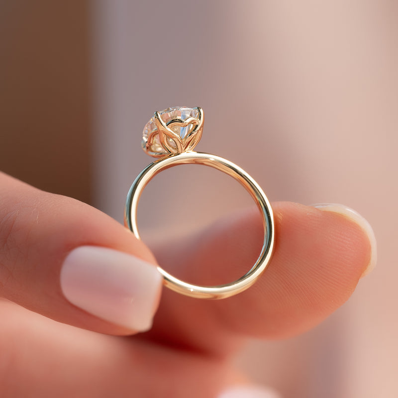 The Alison Set With A 2 Carat Pear Lab Diamond
